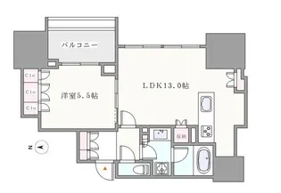 クラッシィスイート・ジオ東麻布【6階】の間取り