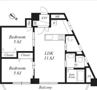 コーポ南【6階】の間取り