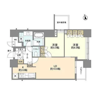 THE TOWERS DAIBA【11階】の間取り