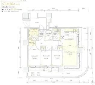HARUMI FLAG SUN VILLAGET棟【44階】の間取り