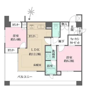 藤和高輪ホームズ【5階】の間取り