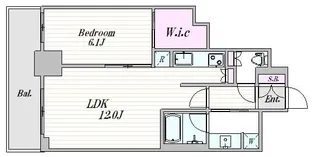品川タワーフェイス【16階】の間取り