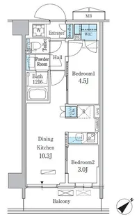 パークアクシス品川南大井パークフロント【5階】の間取り