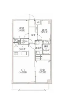 コスモリード学芸大学【2階】の間取り