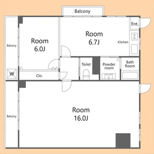 第二宮庭マンション【1階】の間取り