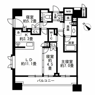 ドレッセ都立大学【2階】の間取り
