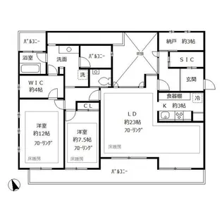 tesoro麻布笄町【2階】の間取り