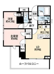 ディアナコート御苑内藤町【2階】の間取り