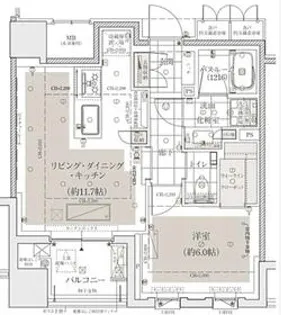 アトラス麻布十番【8階】の間取り