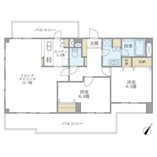 ウヴラージュ広尾【6階】の間取り
