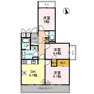 豪徳寺パークホームズ【4階】の間取り