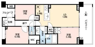 クラッシィハウス上北沢【4階】の間取り