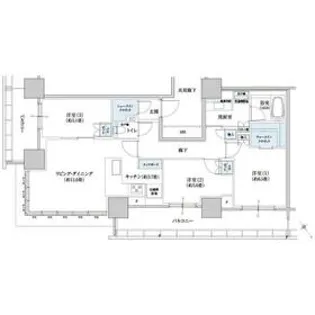 Brillia Tower浜離宮【22階】の間取り