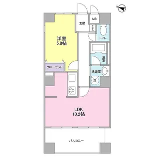 ボヌール都立大学参番館【2階】の間取り