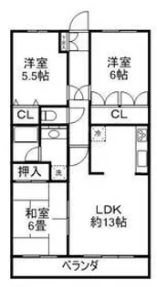 フェニックスコート下馬【2階】の間取り
