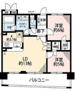 フェイム芝浦インターウェーブ【11階】の間取り