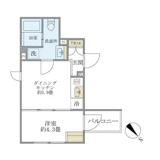 EXAM AKASAKA【2階】の間取り
