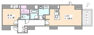 ブランズ麻布十番【10階】の間取り