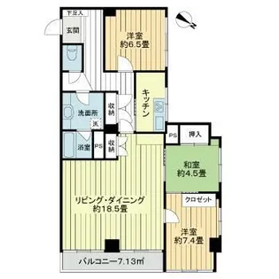 ドミール五番町【11階】の間取り