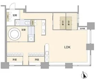 青山パークタワー【15階】の間取り