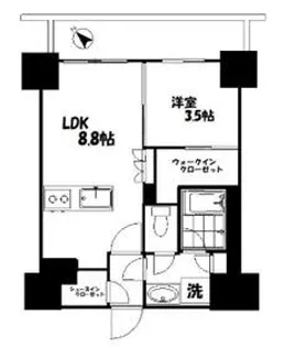 ピアース赤坂【4階】の間取り