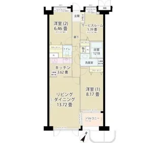 グランフォート目黒【1階】の間取り