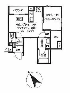 サウス グレイシア【1階】の間取り
