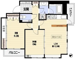 ファミール新宿グランスイートタワー【18階】の間取り