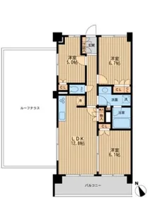 HF若林公園レジデンス【4階】の間取り