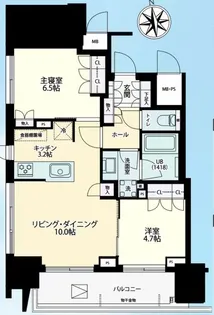 クラッシィスイート・ジオ東麻布【4階】の間取り