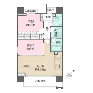 ファミールグラン銀座4丁目オーセンティア【10階】の間取り