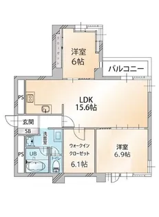 常盤松ロイアルハイツ【4階】の間取り