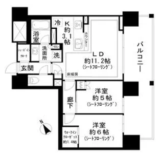 ザ・パークハウス愛宕虎ノ門【8階】の間取り