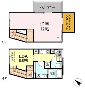 グランテージ西小山【4階】の間取り