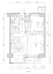 ステージグランデ芝大門【15階】の間取り