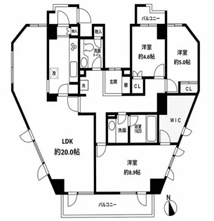 P’s Azabu East【7階】の間取り