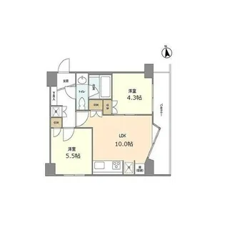 BPRレジデンス代々木【5階】の間取り