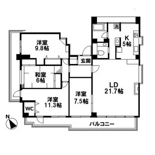 白金台フラッツ【3階】の間取り