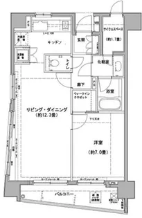 クレジデンス日本橋浜町【2階】の間取り