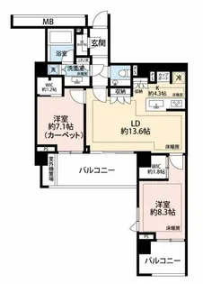 広尾ガーデンフォレストC棟【4階】の間取り