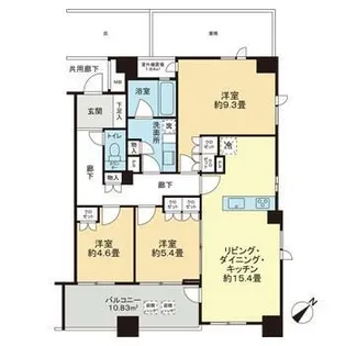 ピアース東京インプレイス【11階】の間取り