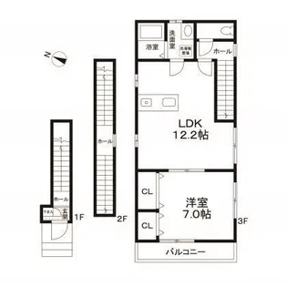 アロース【3階】の間取り