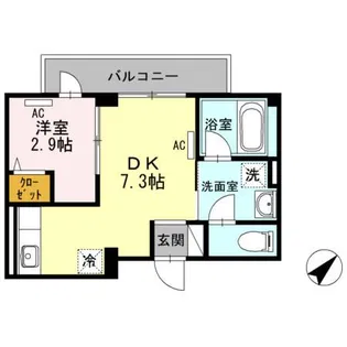 ROPPONGI skye【2階】の間取り