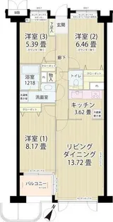 グランフォート目黒【1階】の間取り