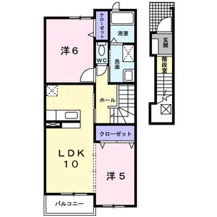 シャトル梅ノ木【2階】の間取り