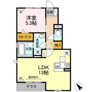 パーシモン【1階】の間取り