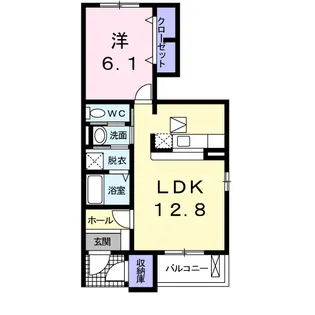 ラシ−ヌⅡ【1階】の間取り