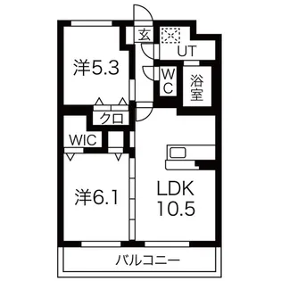エスティヒルズ【1階】の間取り