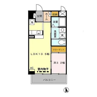 カーサコモダ新舞子 A【4階】の間取り