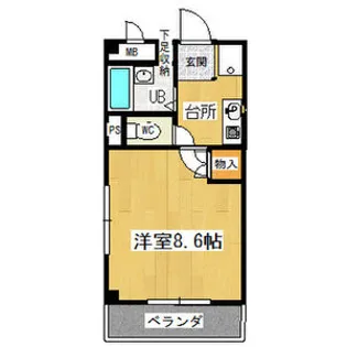 グレイス・コート樹木【3階】の間取り